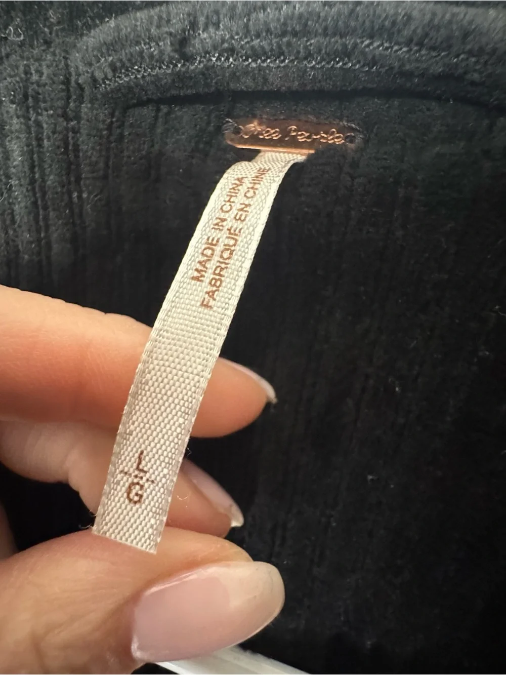 Free People Black‎ Corduroy Ribbed Coat Jacket Rare HTF Whimsigoth Grunge Goth L